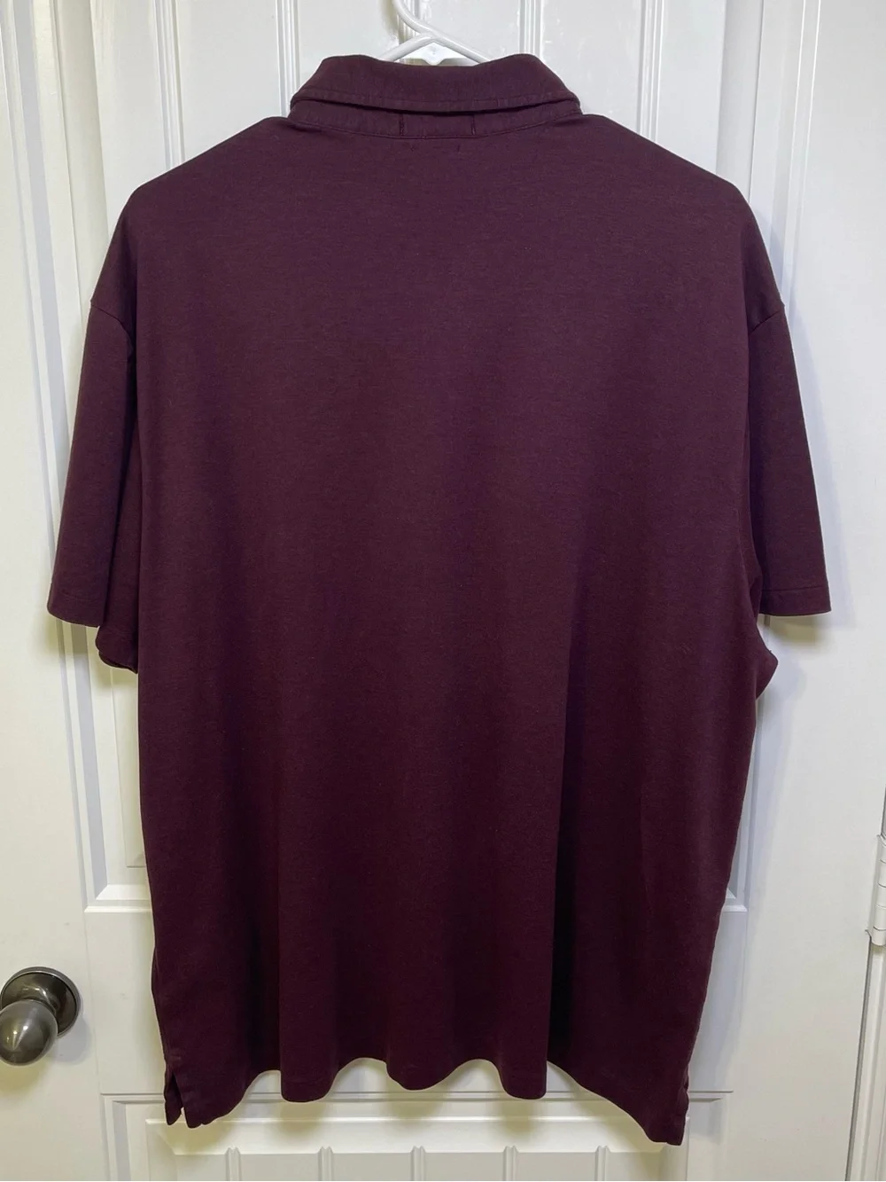 Ralph Lauren Men’s XXL Custom Slim Fit Polo Shirt Deep Burgundy Navy Pony